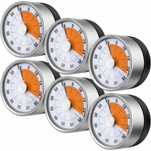 6 Pcs 60 Minute Visual Kitchen Timer Sma...