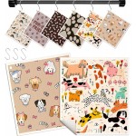 Kitchen Swedish Dishcloths with Hooks - 6 Pack Reusable Dish Cloths for Washing Dishes Fast Drying Cute Fun Swedish Dish Towels Washable Cleaning Sponge, Furry Dog