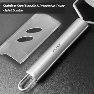 Vovoly 4-Pcs Pro Set Zester Grater Set, Cheese Grater with Razor-Sharp Stainless Steel Blade, Fine/Coarse/Extra Coarse/Slider Attachment