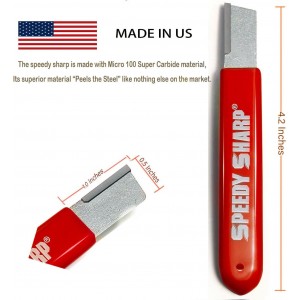 Tool Sharpener, Blade Sharpener, Carbide Sharpener, Knife Sharpening Tool for Kitchen knives Garden Tools Axe Pocket Knives Pruning Shears Hedge Scissors Clippers Pocket Knives (RED)