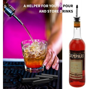 12 PCS Bottle Pourers And 12 PCS rubber Pour Spouts for Bottles, Liquor Bottle Pourers for Alcohol, Olive Oil, Liquor Pourers with Dust Caps, Speed Pourers (12pc Pourers +12pc rubber)