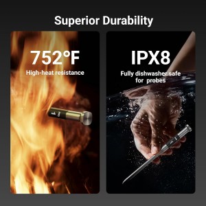 ThermoMaven Smart Bluetooth Wireless Meat Thermometer, 10X Enhanced Sub-1G Signal and Stability, Standalone Display Base, Certified Accuracy ±0.5°F, WiFi Unlimited Range for BBQ, Oven, Smoker, Grill