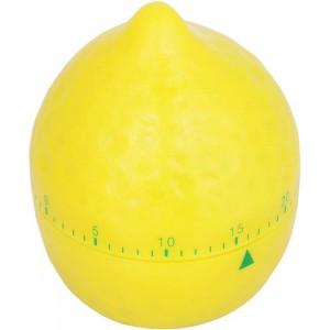 Lemon Mechanical Kitchen Timer, Cute Lemon Timer for Kids, Wind Up 60 Minutes Manual Countdown for Classroom, Home, Study and Cooking, 6.2x6.2x8cm