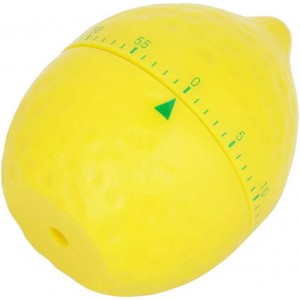 Lemon Mechanical Kitchen Timer, Cute Lemon Timer for Kids, Wind Up 60 Minutes Manual Countdown for Classroom, Home, Study and Cooking, 6.2x6.2x8cm