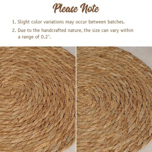 13 in Round Woven Placemats Plate Chargers Set of 10, Boho Farmhouse Rustic Woven Place Mats for Dining Table Decor, Rattan Wicker Table Mats Jute Braided Chargers for Dinner Plates
