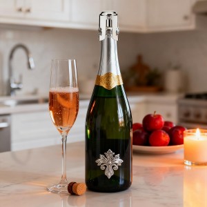 Champagne Stoppers for Bottles, Pafusen 2 Pack Champagne Sealer Stopper, Stainless Steel Champagne Cork Stopper Toppers, Saver for Champagne Cava Prosecco Sparkling Wine