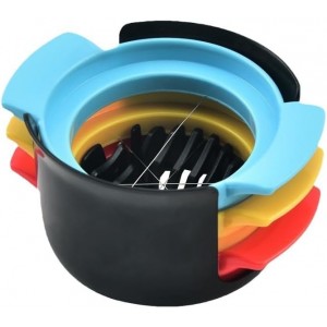 Egg Slicer, 3-In-1 Stainless Wire Egg Sl...