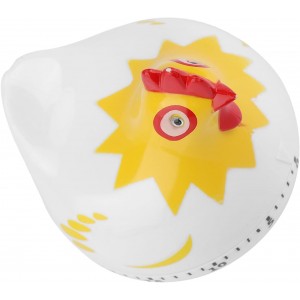 Chicken Pattern Timer, Kitchen Timer Reminder Cooking Countdown Timer for Cooking Baking Timer (White)