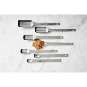King Arthur Baking Company Spice Measuring Spoons, 18/8 Stainless Steel, 7-Piece Set, Precision Measures, For Baking And Cooking