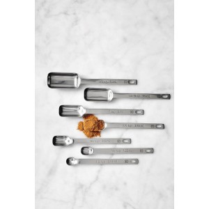 King Arthur Baking Company Spice Measuring Spoons, 18/8 Stainless Steel, 7-Piece Set, Precision Measures, For Baking And Cooking