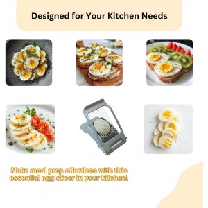 Annie & Mia Design Egg Slicer, Stainless Steel Wires Dishwasher Safe Aluminum Alloy Heavy Duty Multipurpose Cutter For Hard Boiled Eggs or Strawberry, Butter, Kiwi