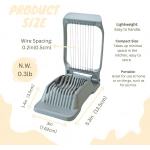 Annie & Mia Design Egg Slicer, Stainless Steel Wires Dishwasher Safe Aluminum Alloy Heavy Duty Multipurpose Cutter For Hard Boiled Eggs or Strawberry, Butter, Kiwi