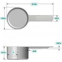 3 Tablespoon (1.5 Oz. | 43 mL) Short Handle Plastic Measuring Scoop for Coffee, Protein Powder, Pet Food, Spices, Grains, Dry Goods – Food-Grade BPA-Free (Pack of 1)