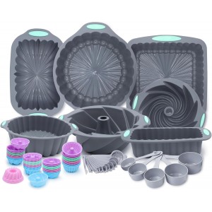 Tongjude 72 Pieces Silicone Bakeware Set...