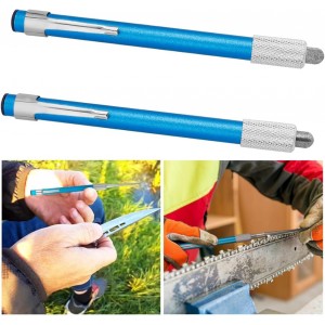 Wolfride 2Pcs Serrated Knife Sharpener, Retractable Diamond Sharpening Rod Multifunctional Knife Sharpening Tool for Outdoor Kitchen Fishing Hunting