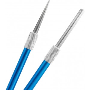 Wolfride 2Pcs Serrated Knife Sharpener, Retractable Diamond Sharpening Rod Multifunctional Knife Sharpening Tool for Outdoor Kitchen Fishing Hunting