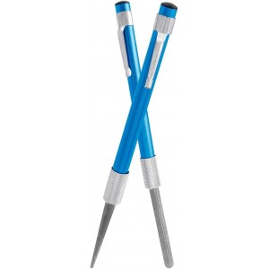 Wolfride 2Pcs Serrated Knife Sharpener, Retractable Diamond Sharpening Rod Multifunctional Knife Sharpening Tool for Outdoor Kitchen Fishing Hunting