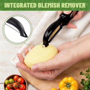 Vegetable peeler for kitchen - Peelers for kitchen stainless steel - Stainless steel left handed Vegetable Peeler- Potato peeler