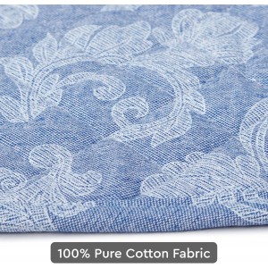 Pot Holders for Kitchen | Heat Resistant Pads | Set of 2 | Hot Dish Holder Sets | 8x8 in |for Cooking, Baking, Grilling, Microwave & BBQ, Chambray Blue by Encasa XO