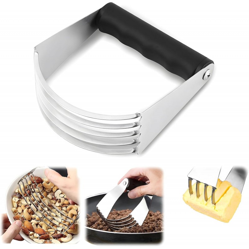 Stainless Steel Pastry Cutter, Dough Blender for Baking Biscuits, Pie Crusts