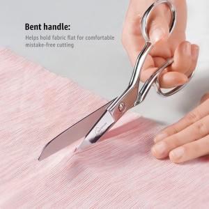 Professional Stainless Steel Fabric Scissors, 8-Inch Heavy Duty MultiPurpose Tailor Sewing Scissors for Fabric Cutting, Leather, Craft, Sharp Precision Shears Blades, Ergonomic Comfort Grip