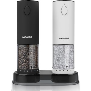 Electric Salt and Pepper Grinder Set, Ad...