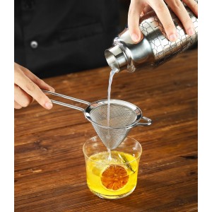 Fine Mesh Cocktail Strainer, Stainless Steel, Long Handle Set of 2 (Stainless Steel set of 2)