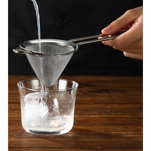 Fine Mesh Cocktail Strainer, Stainless Steel, Long Handle Set of 2 (Stainless Steel set of 2)