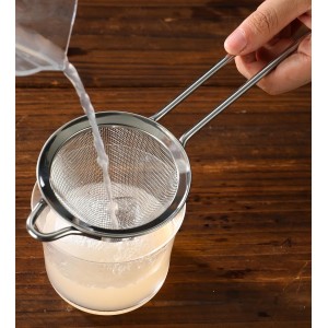 Fine Mesh Cocktail Strainer, Stainless Steel, Long Handle Set of 2 (Stainless Steel set of 2)