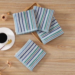 Oeleky Kitchen Dishcloths for Washing Dishes, Ultra Absorbent Dish Rags, Cotton Cleaning Cloths Pack of 8, 12x12 Inches