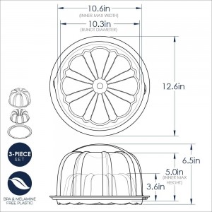Nordic Ware Formed Orginal Bundt with Keeper, 12 Cup, Golden Hour