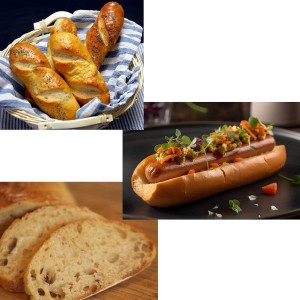 Carbon Steel Hot Dogs Buns Mold - Set of 2 Baguette Pan Nonstick French Bread Loaf Pan 4 Trays Baking Mold for Hot Dogs, Buns