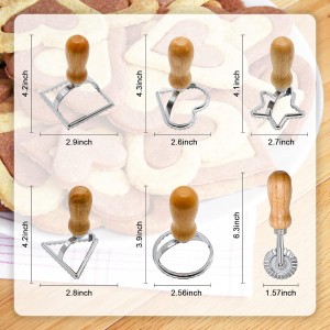 6 Pcs Stainless Steel Dumpling and Wonton Mold Used for Making Dumplings, Cookies, Wide Noodles