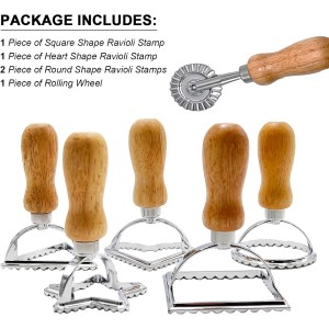 6 Pcs Stainless Steel Dumpling and Wonton Mold Used for Making Dumplings, Cookies, Wide Noodles