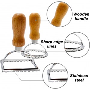 6 Pcs Stainless Steel Dumpling and Wonton Mold Used for Making Dumplings, Cookies, Wide Noodles