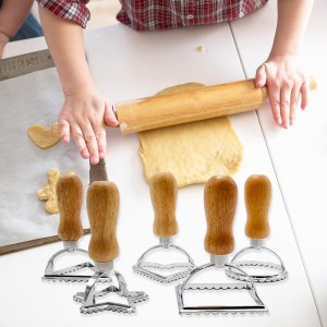 6 Pcs Stainless Steel Dumpling and Wonton Mold Used for Making Dumplings, Cookies, Wide Noodles