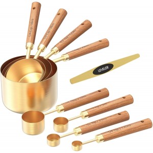 NAZANIN Gold Measuring Cups and Spoons S...
