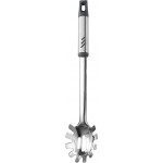 Spaghetti Spoon, Stainless Steel Pasta Spoon for Serving and Cooking, 13.4 Inch Pasta Fork with Teeth for Noodles, Ramen and Tagliolini, Comfortable Grip Design, Silver