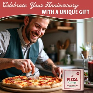 Valentine's Day Pizza Cutter Gift for Boyfriend, Husband - Engraved 