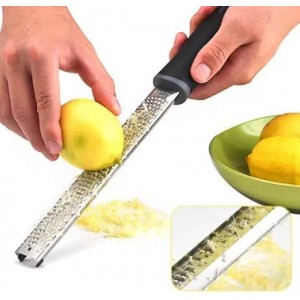 Lemon Zester Grater, Citrus Grater with Handle, Parmesan cheese, Lemon, Chocolate, Nutmeg, Ginger, Fruit, Stainless Steel Tool