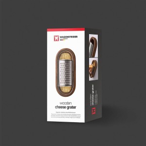 Removable SUS304 Stainless Steel Cheese Grater with Wooden Container, Wooden Shredder, Citrus Zester, Perfect for Presenting Freshly Grated Cheese or Zest