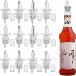 12 PCS Bottle Pourers And 12 PCS rubber ...