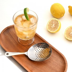 Bartender Julep Strainer for Cocktail Drinks, Professional Bar Strainer for Bartending, Martini Strainer for Boston Shaker Mixing Glass – Stainless Steel