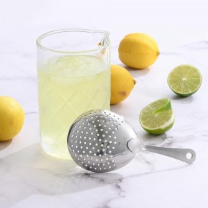 Bartender Julep Strainer for Cocktail Drinks, Professional Bar Strainer for Bartending, Martini Strainer for Boston Shaker Mixing Glass – Stainless Steel