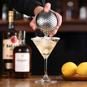 Bartender Julep Strainer for Cocktail Drinks, Professional Bar Strainer for Bartending, Martini Strainer for Boston Shaker Mixing Glass – Stainless Steel