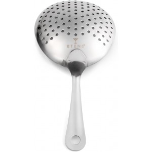 Bartender Julep Strainer for Cocktail Drinks, Professional Bar Strainer for Bartending, Martini Strainer for Boston Shaker Mixing Glass – Stainless Steel