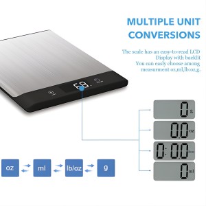 Smart Food Scale for Kitchen,Digital Food Scale with Nutritional Calculator, 24 Nutrients Tracking for Weight Loss, Connect to Smartphone App Android and iOS, Stainless Steel 11lb max