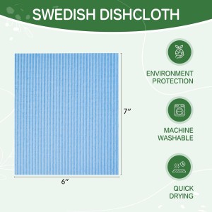 Swedish Dishcloths for Kitchen 10 Pack, Cellulose Sponge Cloths of Reusable Dish Cloths for Cleaning,Super Absorbent Dish Towels for Washing Dishes