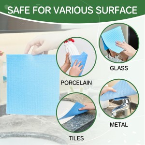 Swedish Dishcloths for Kitchen 10 Pack, Cellulose Sponge Cloths of Reusable Dish Cloths for Cleaning,Super Absorbent Dish Towels for Washing Dishes