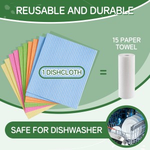 Swedish Dishcloths for Kitchen 10 Pack, Cellulose Sponge Cloths of Reusable Dish Cloths for Cleaning,Super Absorbent Dish Towels for Washing Dishes